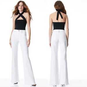 NEW Alice + Olivia Tamiko Convertible Black Sleeveless Halter Top Size: XS